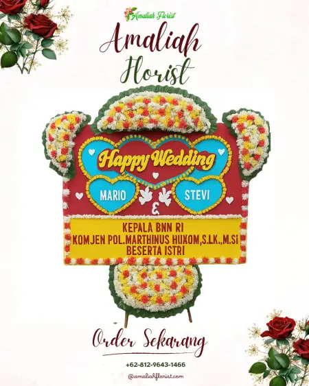 Papan Bunga Pernikahan Gang Buntu